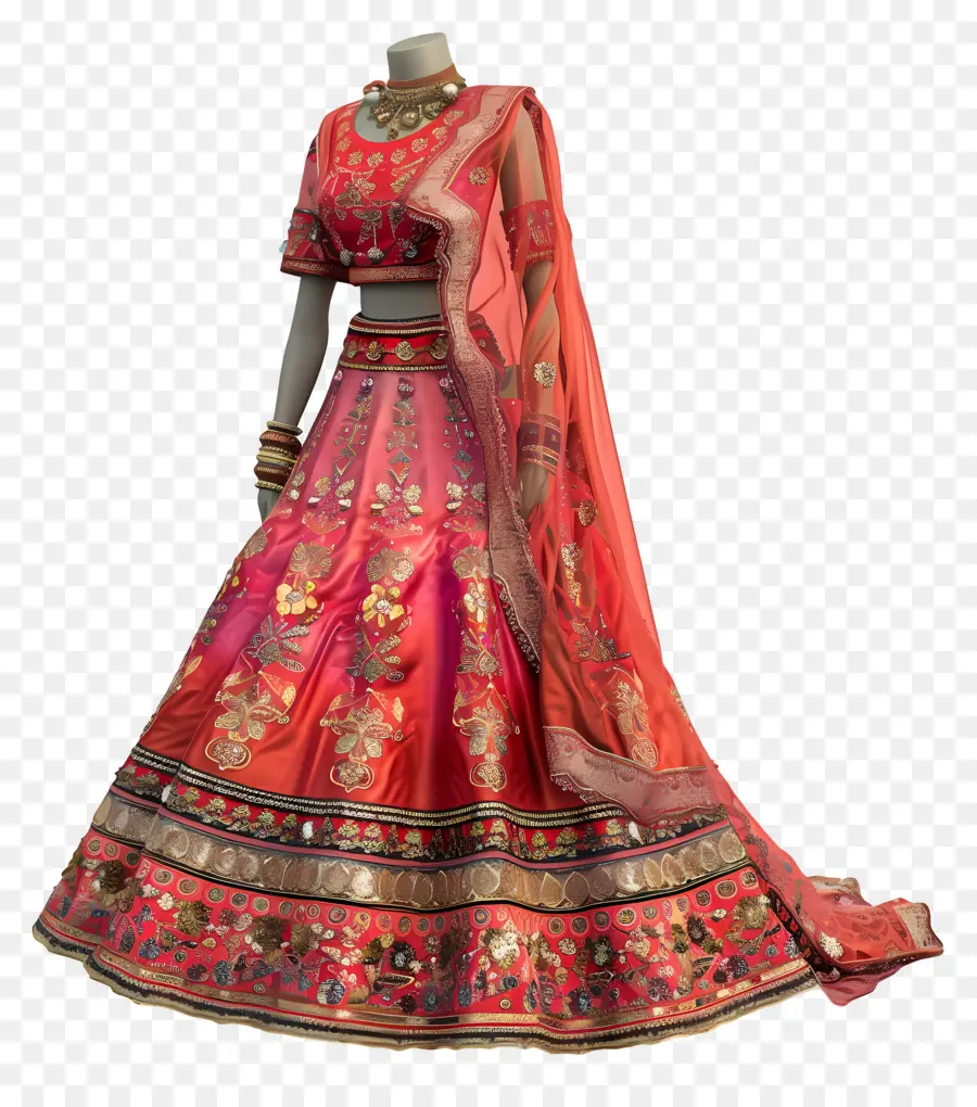 Indien Robe De Mariée，Robe De Mariée Rouge PNG