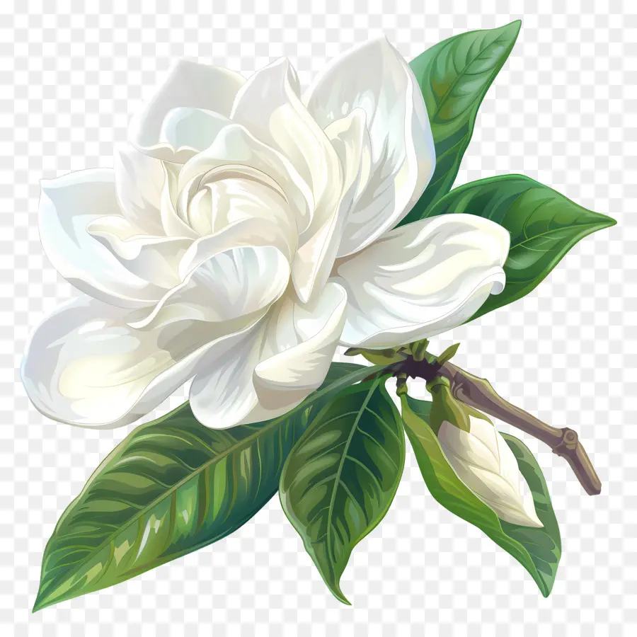 Fleur De Gardénia，Fleur De Robe Blanche PNG