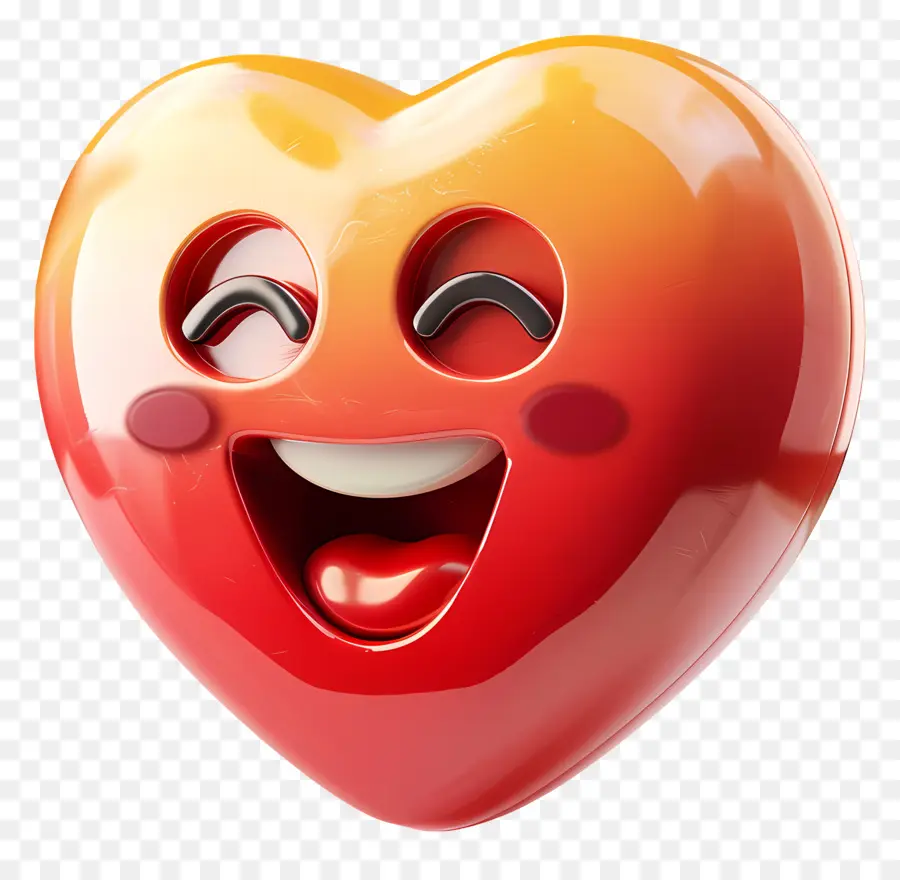 Cœur Emoji，Visage Souriant PNG
