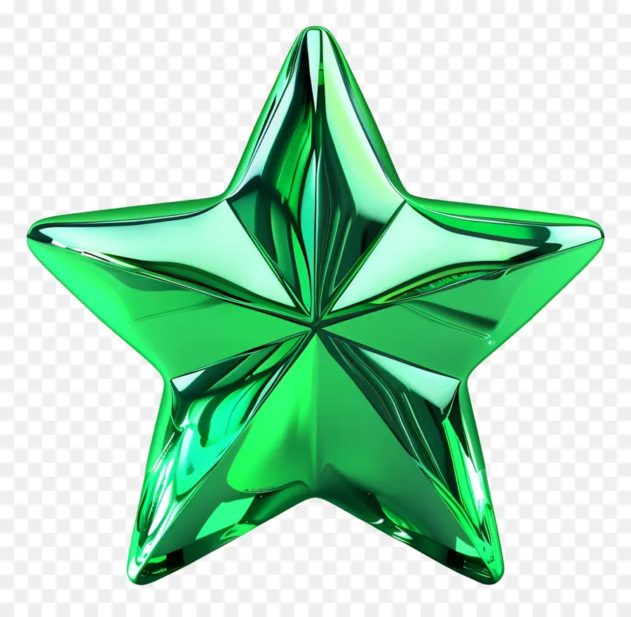 L'étoile Verte，Conception De Cristal PNG