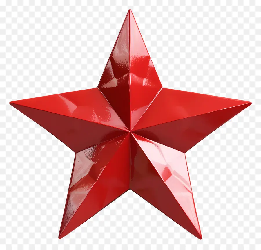 Le Red Star，Texture Métallique PNG