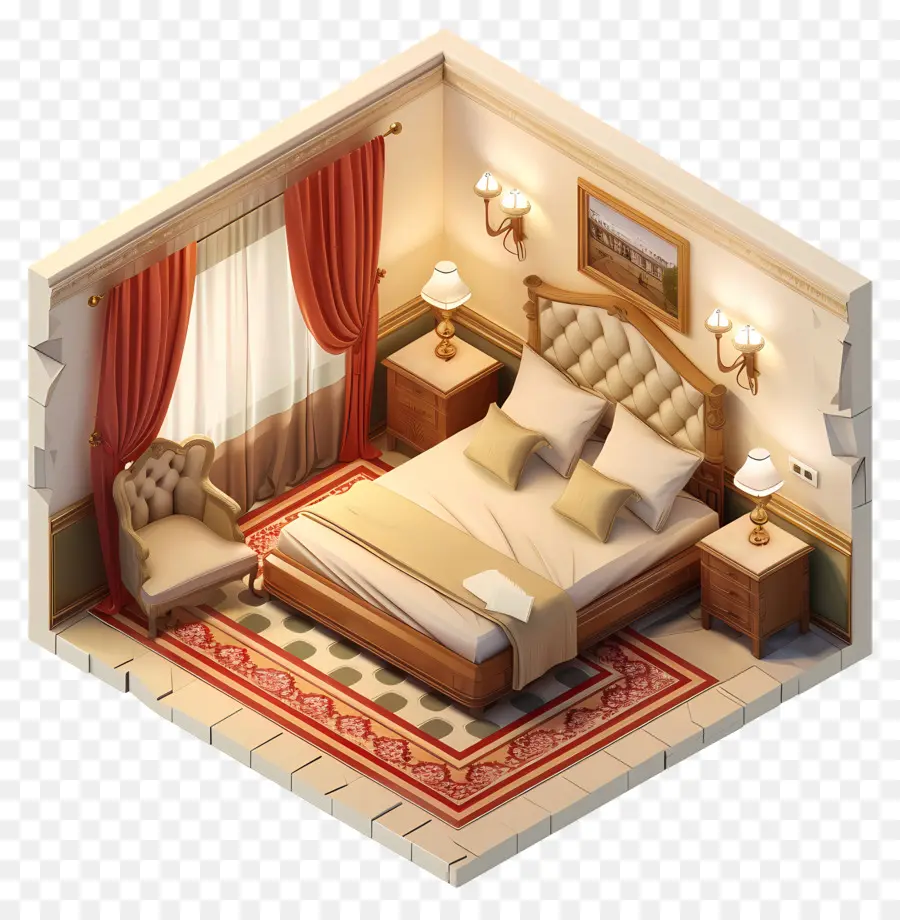 Chambre D'hôtel，Chambre à Coucher PNG