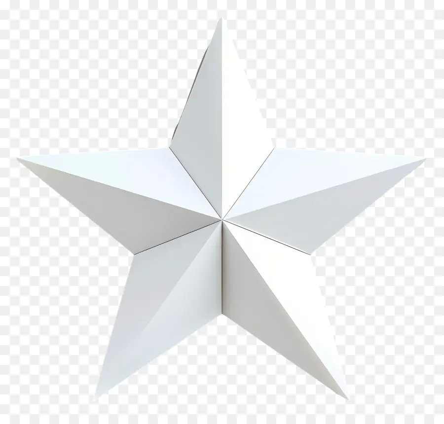 Le White Star，étoile En Papier PNG