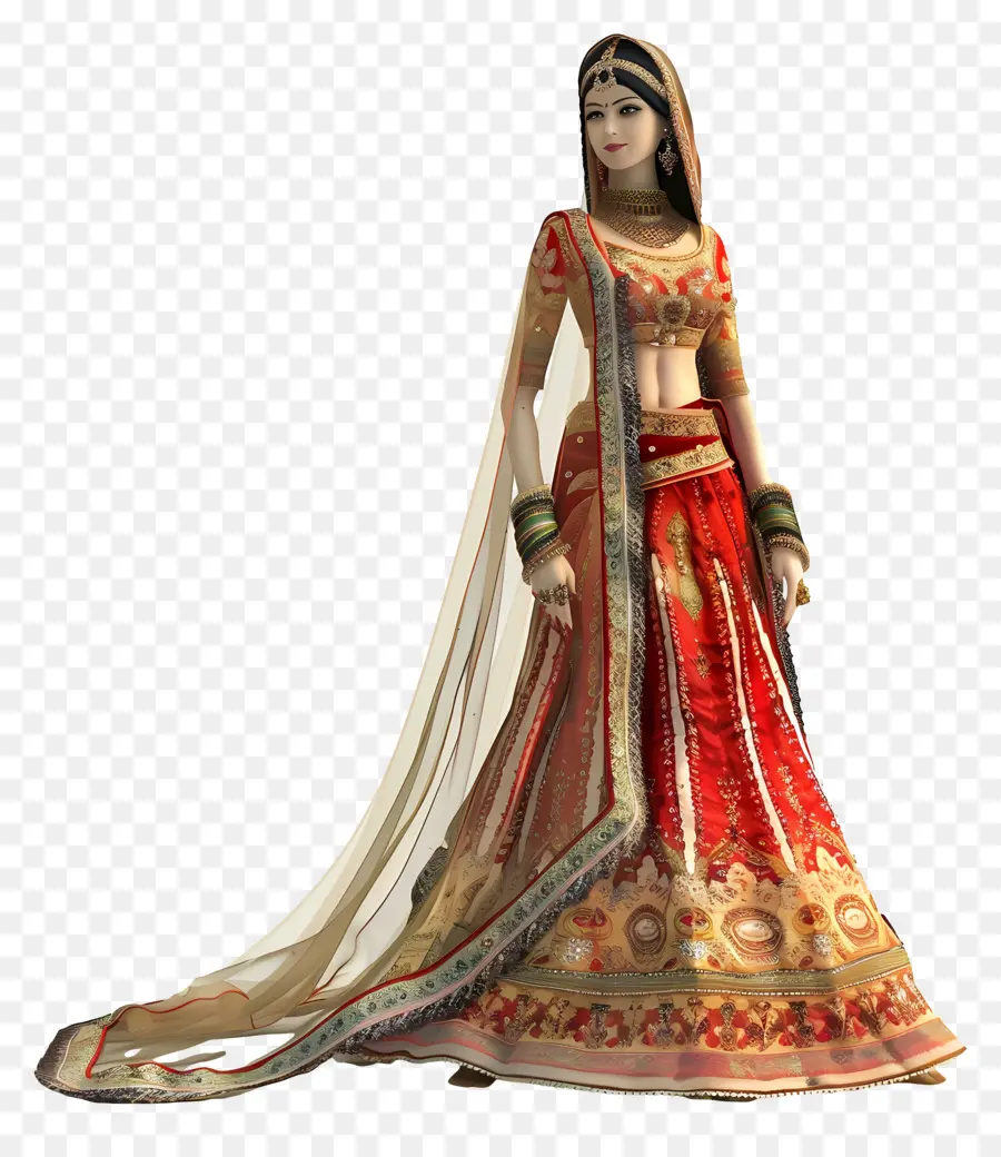 Indien Robe De Mariée，Sari PNG