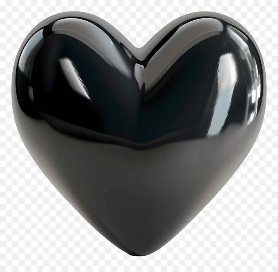 Coeur Noir，Conception Ornée PNG
