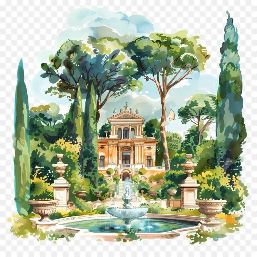 Villa Borghese，Paysage PNG