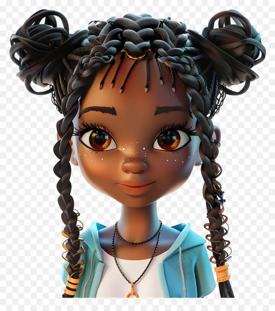 Tresses De Coiffures Fille Noire，Fille PNG