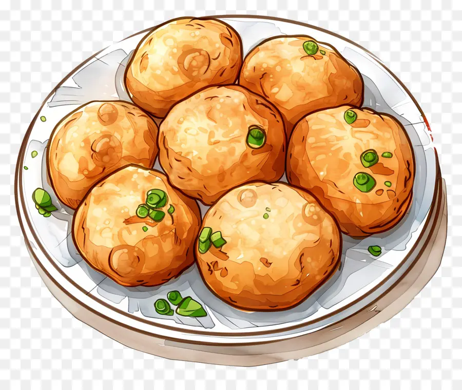 Panipuri，Boulettes Frites PNG