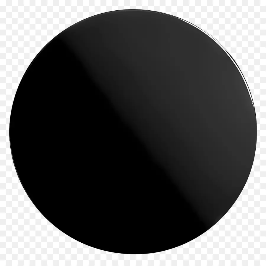 Cercle Noir，Conception Simple PNG