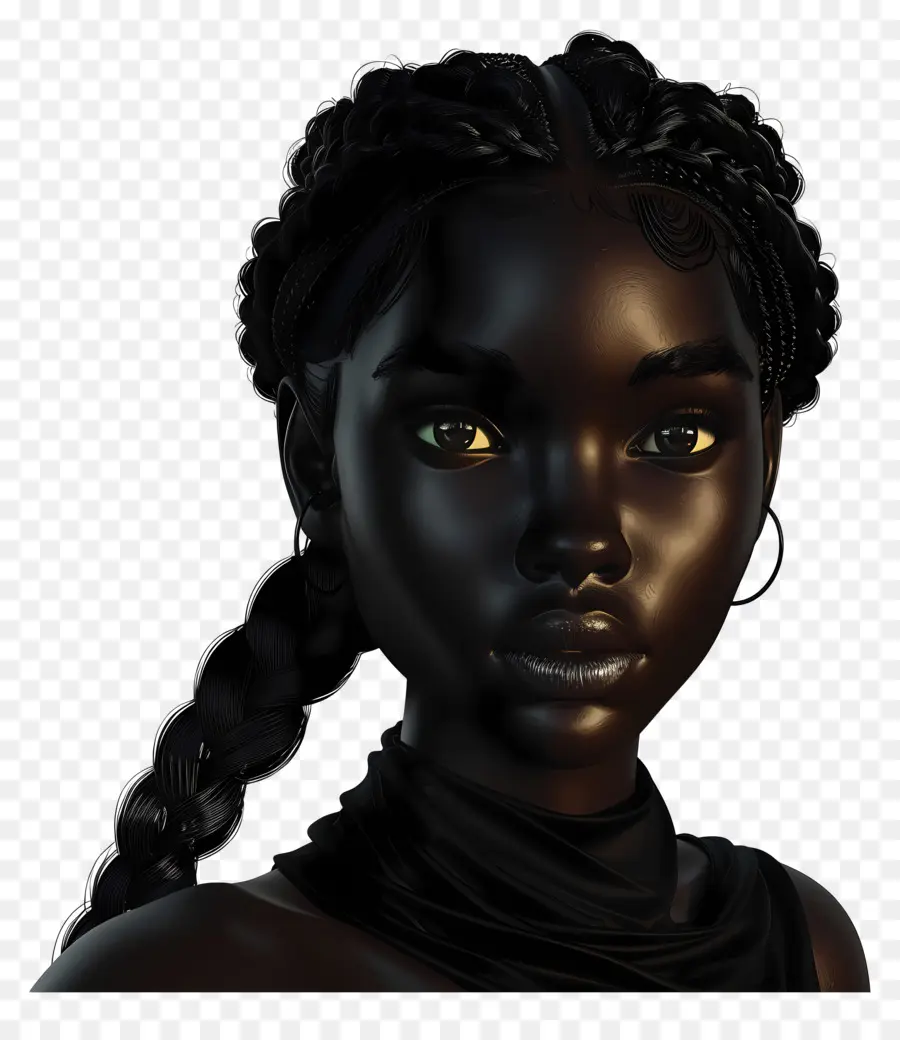 Belle Fille Noire，Femme Afro Américaine PNG