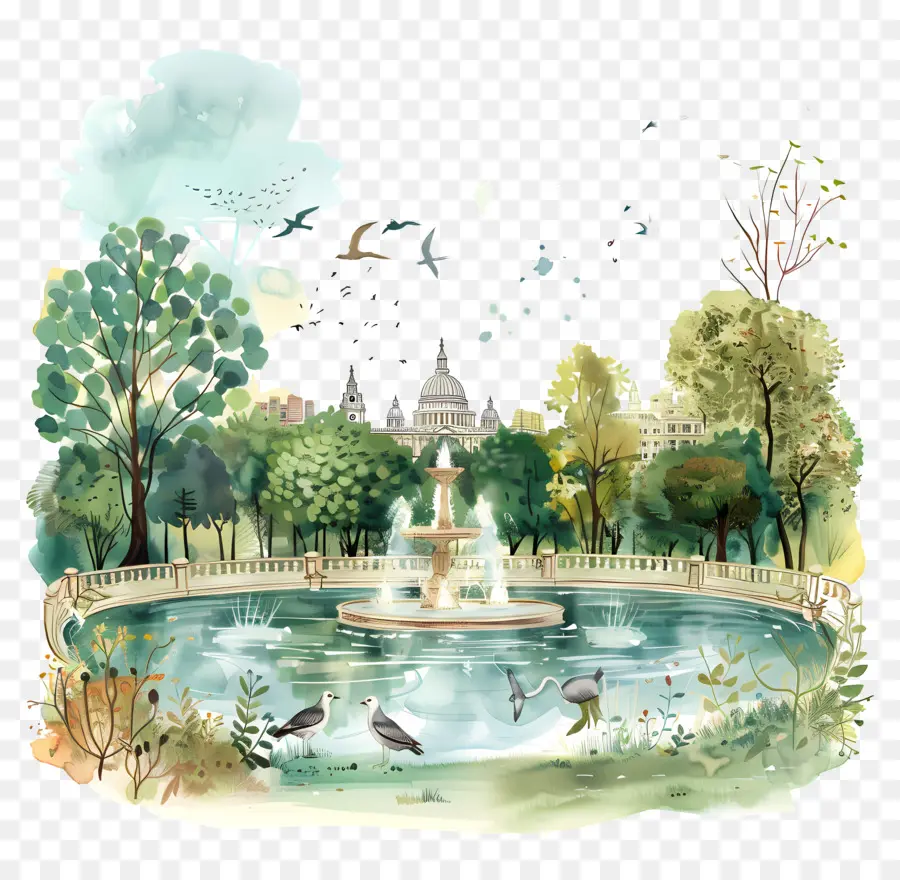 Hyde Park，Peinture PNG