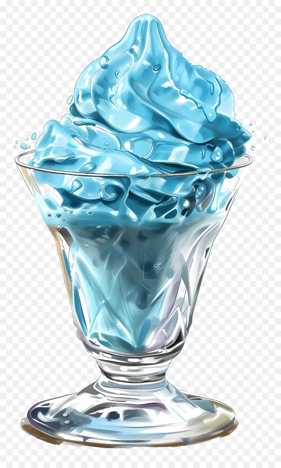 Le Bleu De La Glace à La Crème，Glaçage Bleu PNG