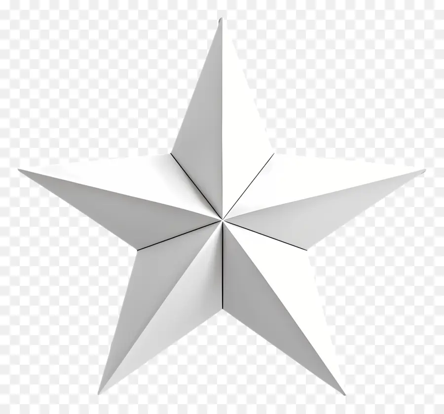 Le White Star，Arrière Plan Noir PNG