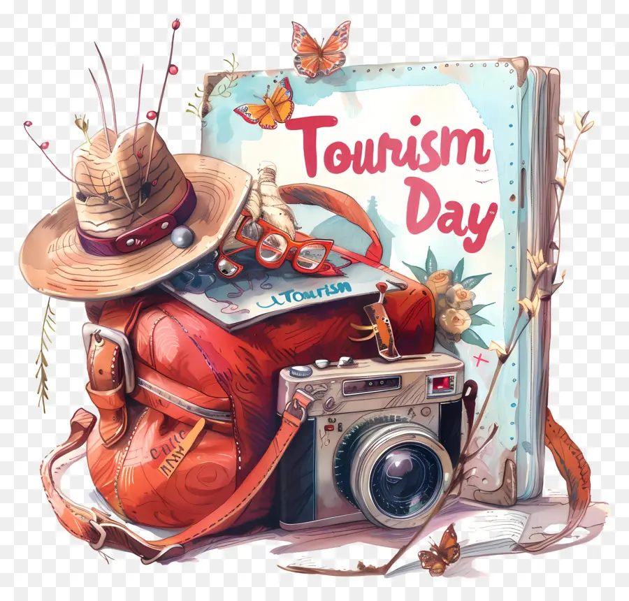 Journée Du Tourisme，Sac De Voyage Vintage PNG