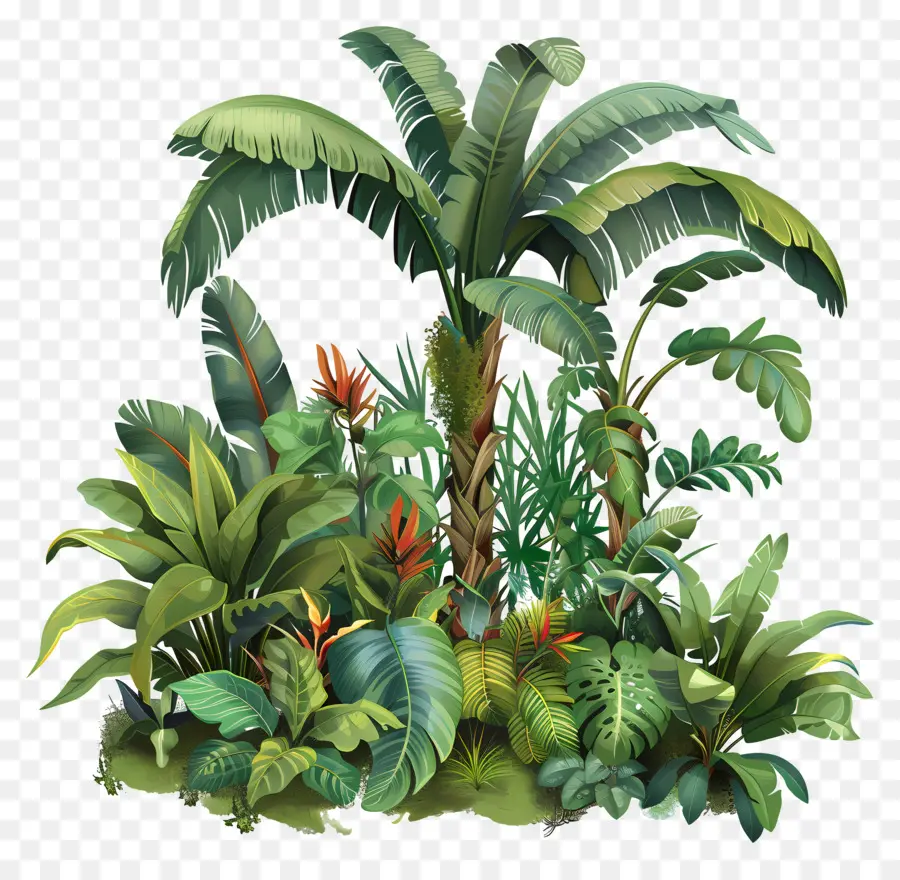 La Forêt Tropicale，Les Plantes PNG