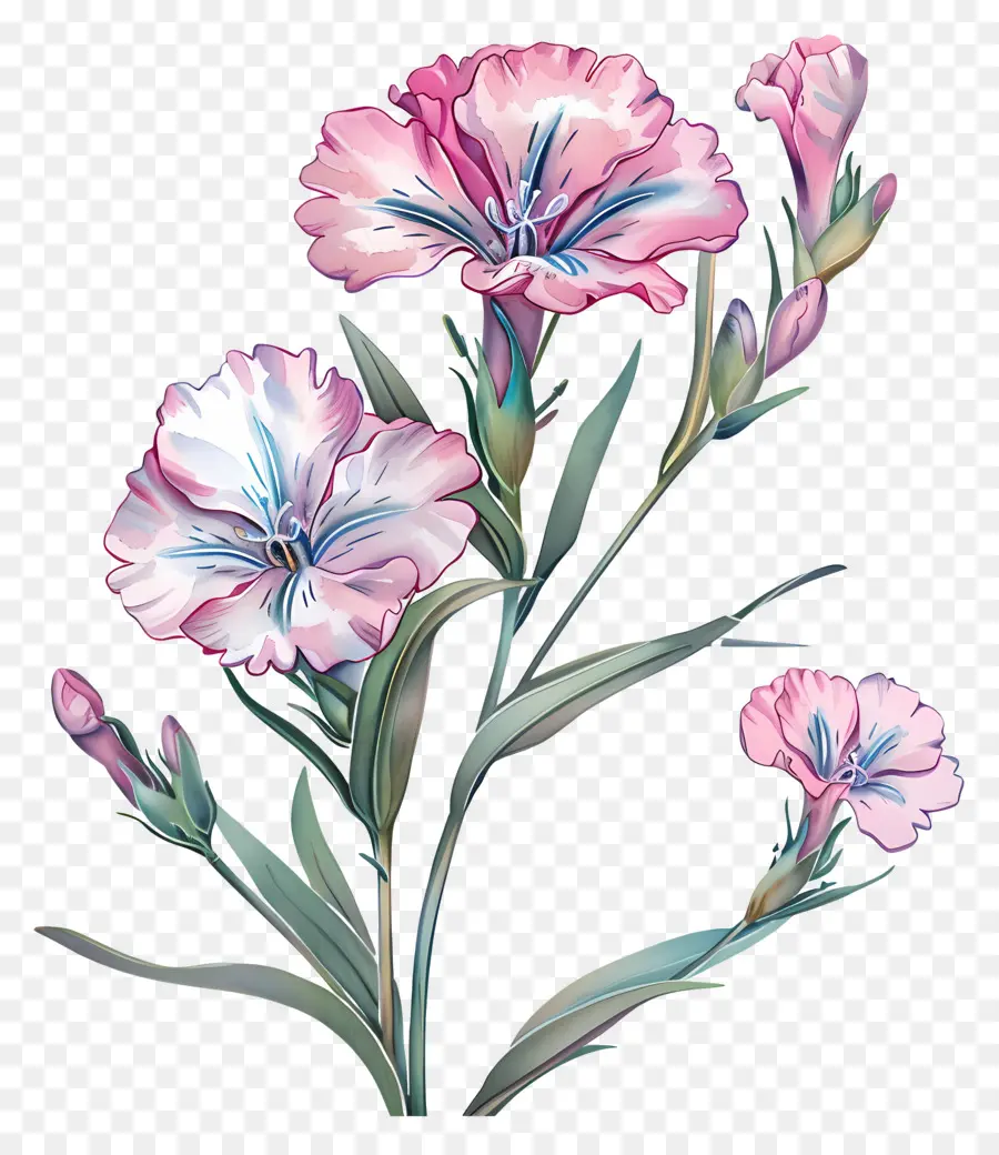 Fleur De Dianthus，Fleur Rose PNG