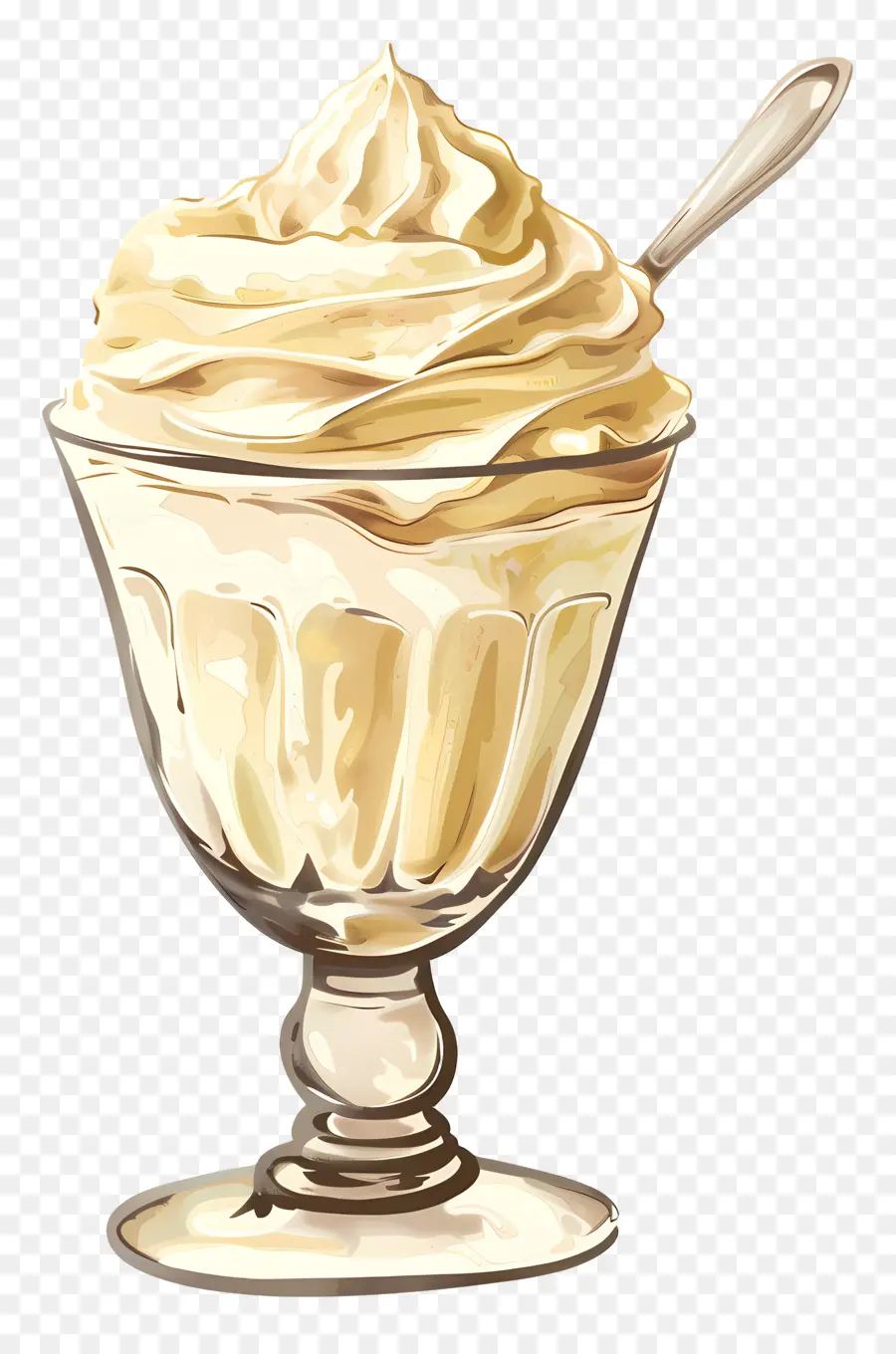 Crème Glacée à La Vanille，Yaourt PNG