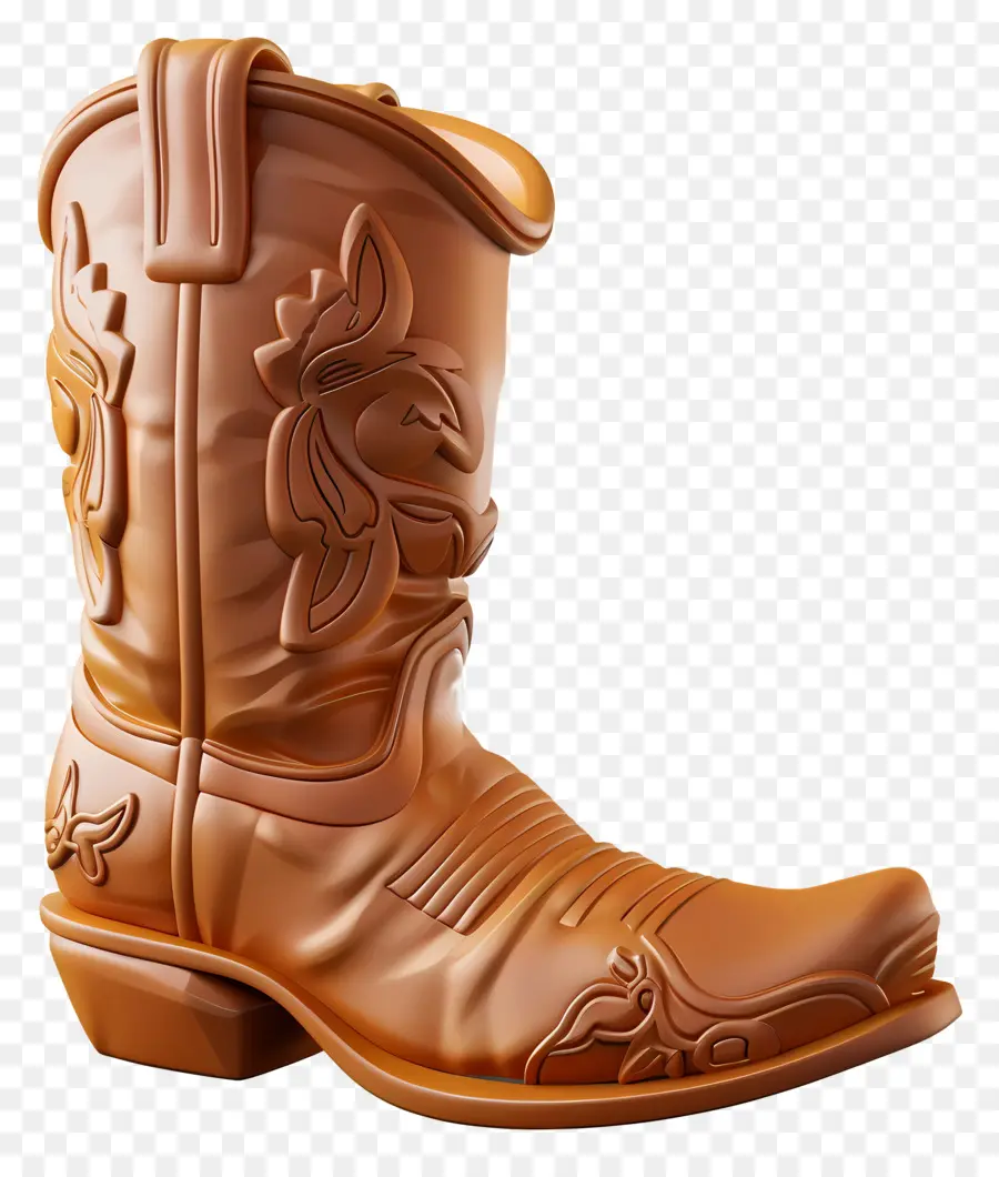 Botte De Cowboy，Cuir PNG