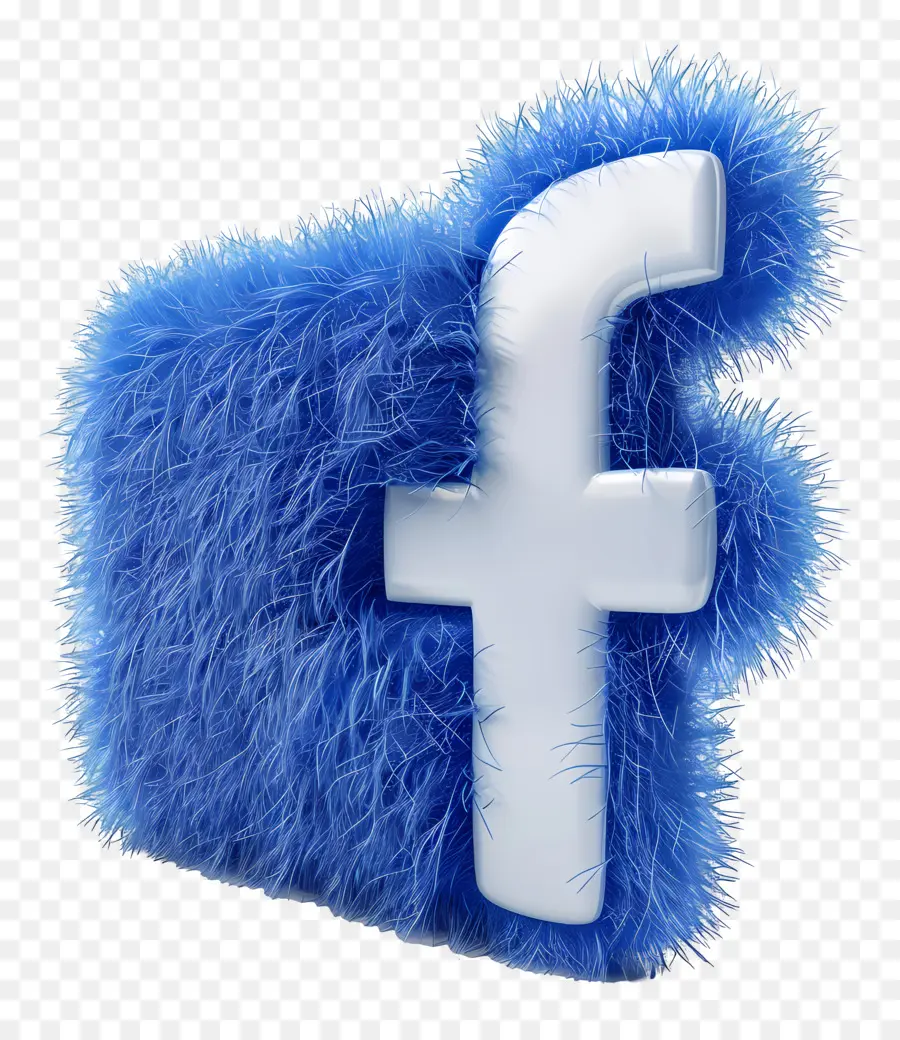 Logo Flou 3d，Logo Facebook En Fourrure PNG