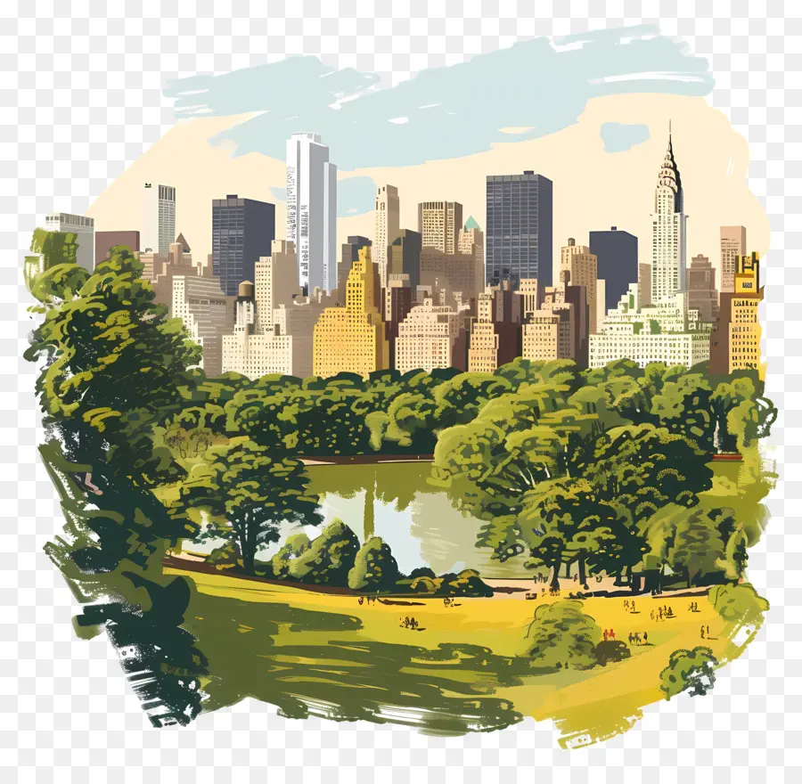 Parc Central De New York，Paysage Urbain PNG