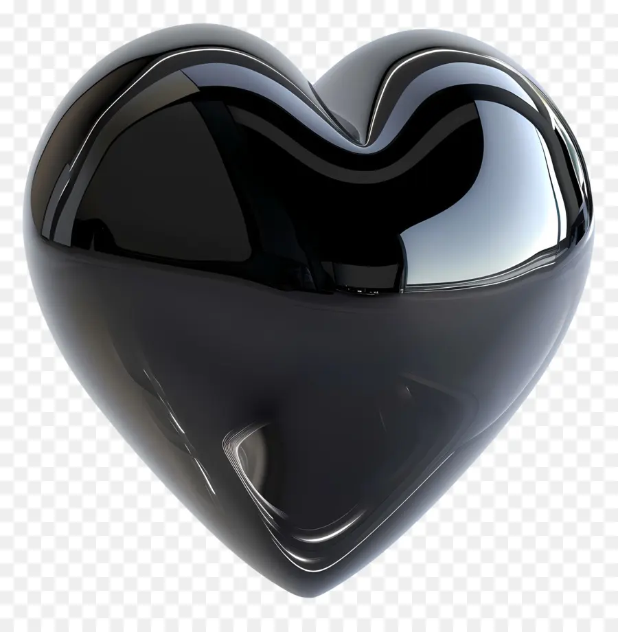 Coeur Noir，Brillant Coeur PNG