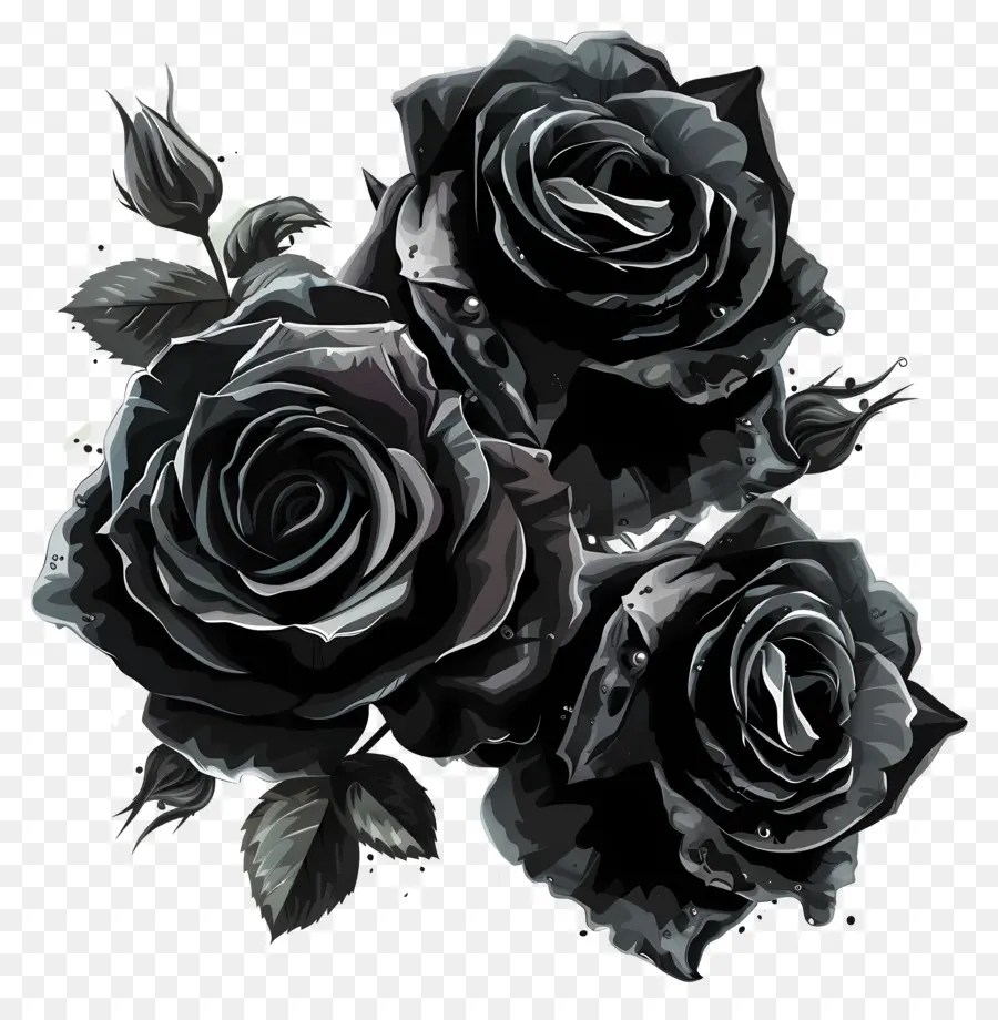 Roses Noires，Fleurs PNG