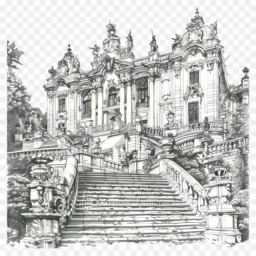 Le Palais De Linderhof，Manoir PNG
