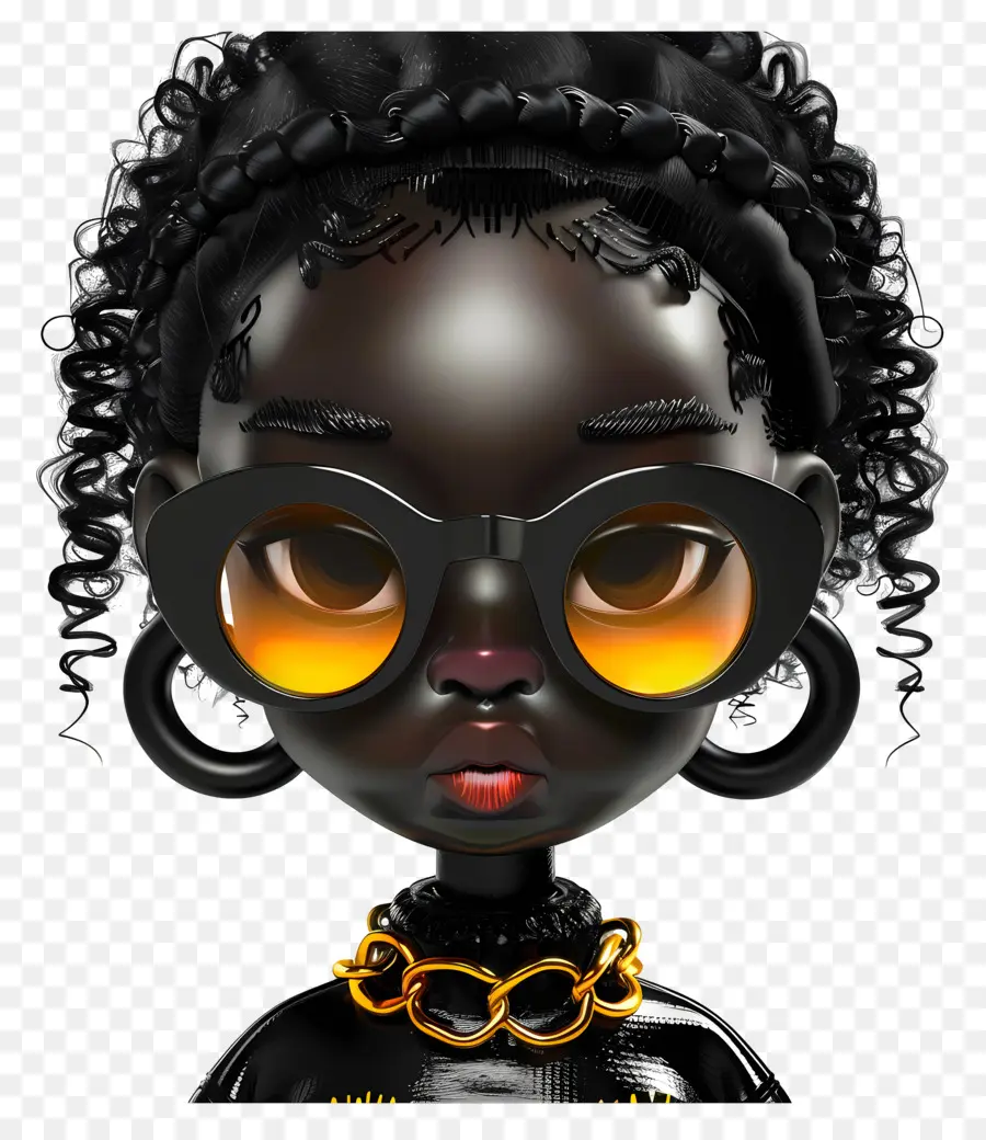 Fille Noire，Poupée élégante PNG