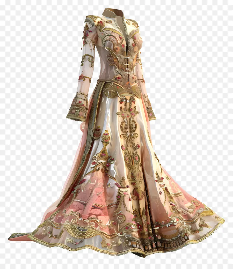 Indien Robe De Mariée，Robe Ornée PNG