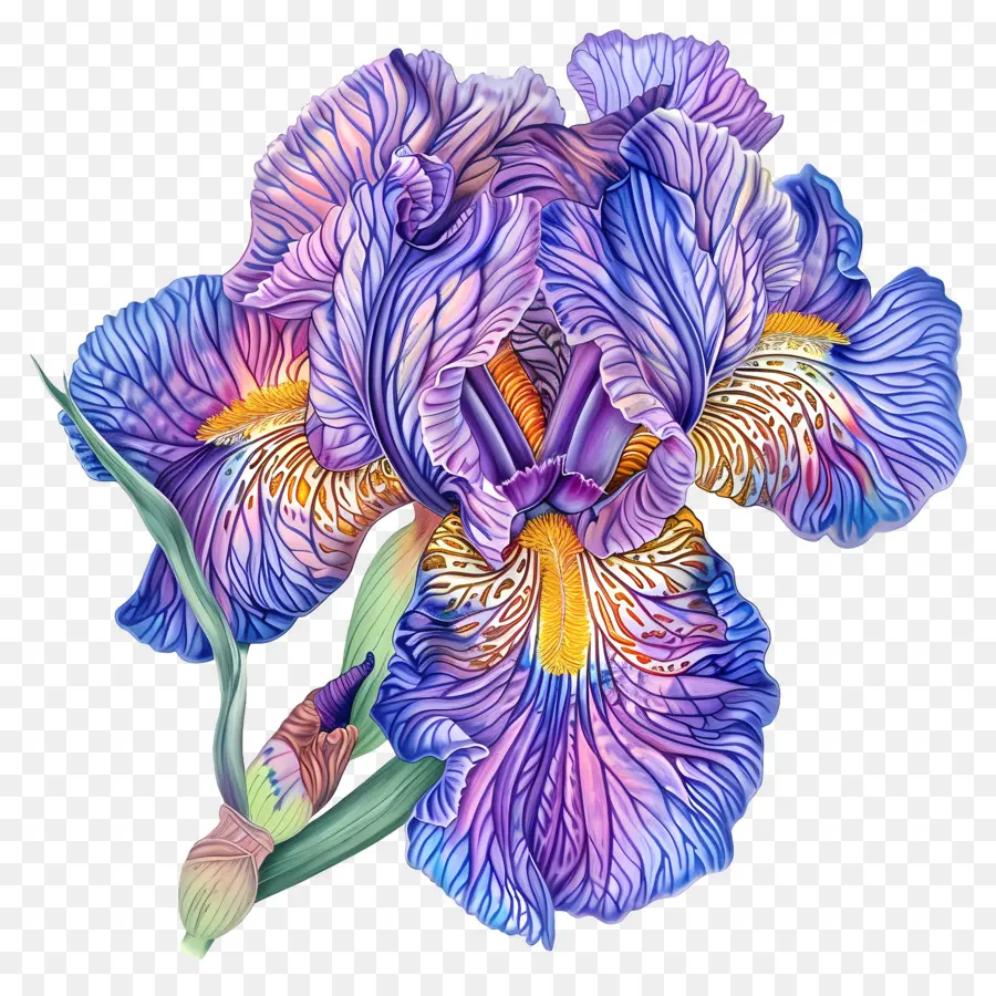 Iris Fleur，Iris Pourpre PNG