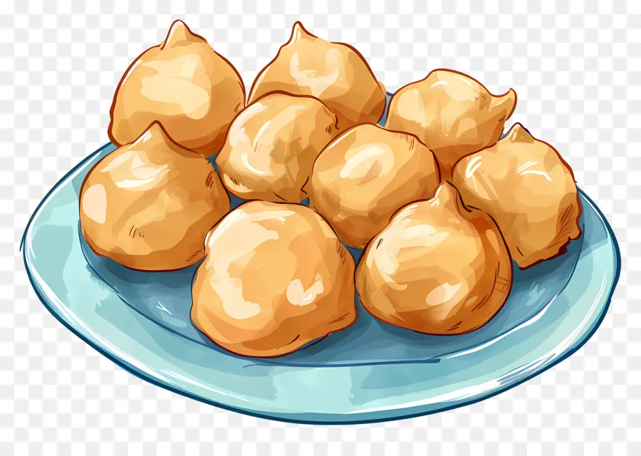 Panipuri，Boules D'or PNG