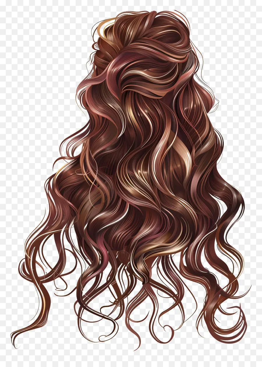 Style De Cheveux Bouclés Longs，Les Cheveux Rouges PNG