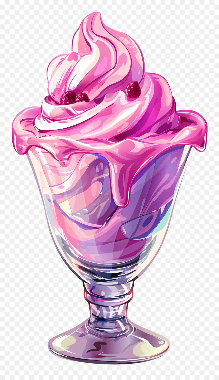 Tasse De Crème Glacée，Rose Crème Glacée PNG