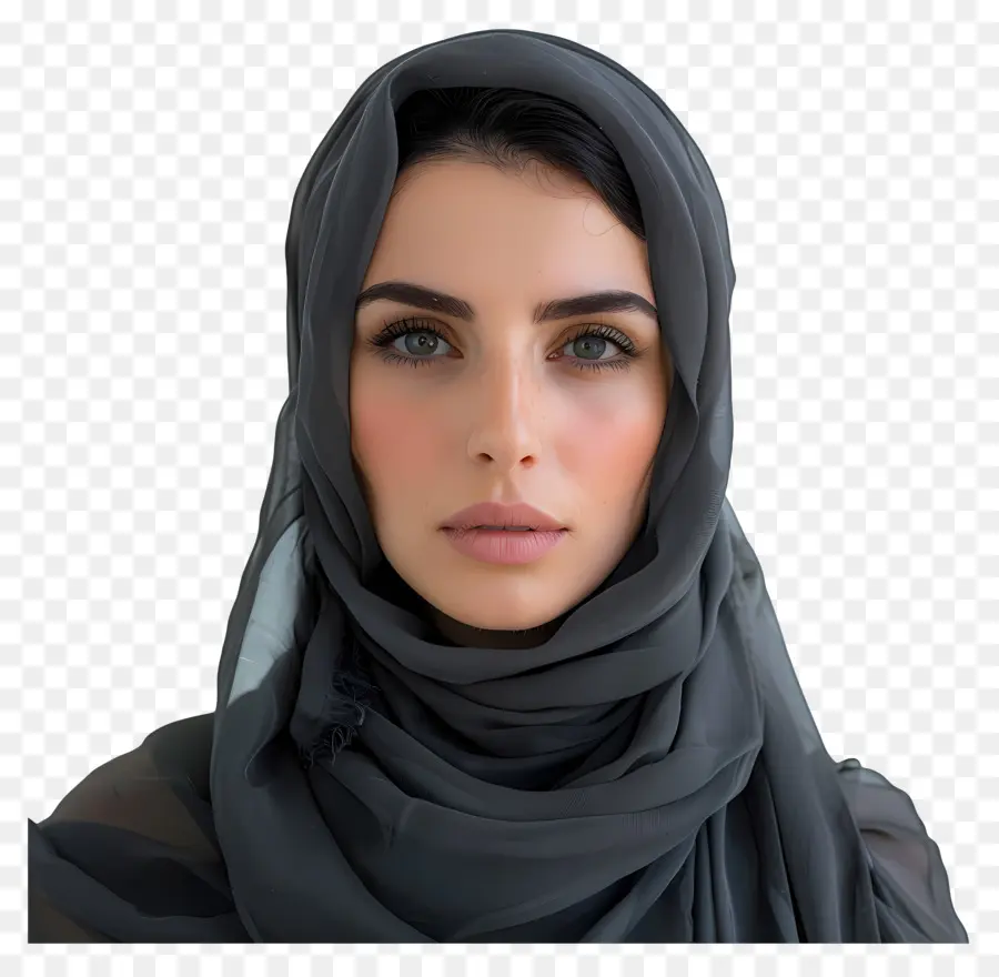Portrait Femme Hijab，Hijab PNG