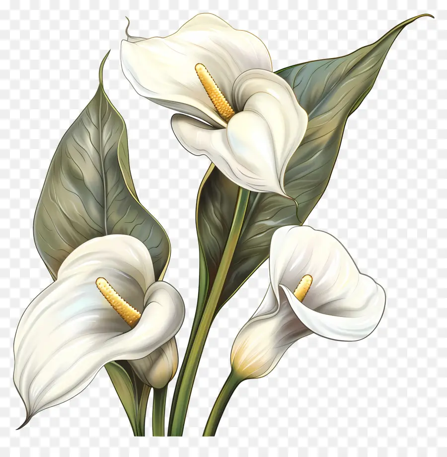 Lily Calla，Fleur Blanche PNG