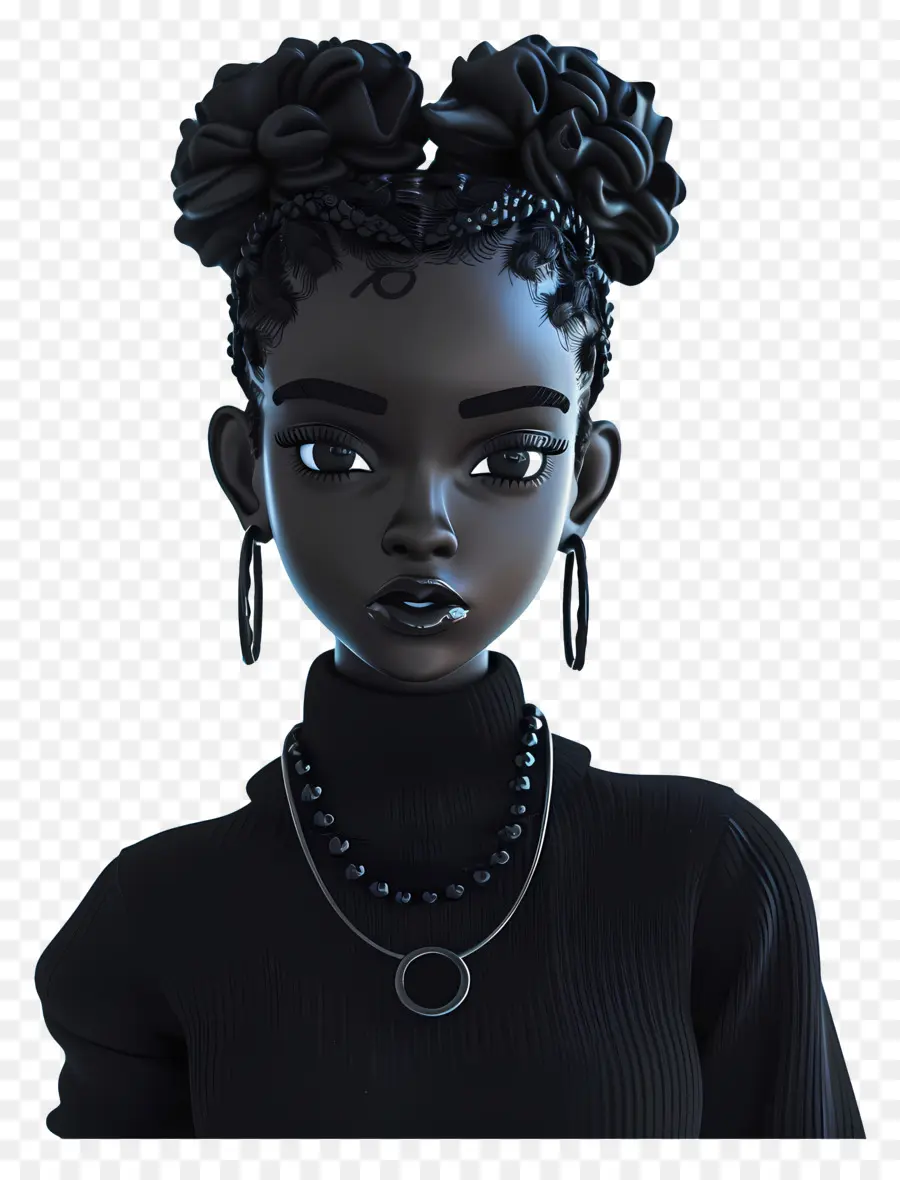 Fille Noire Esthétique，Femme Afro Américaine PNG