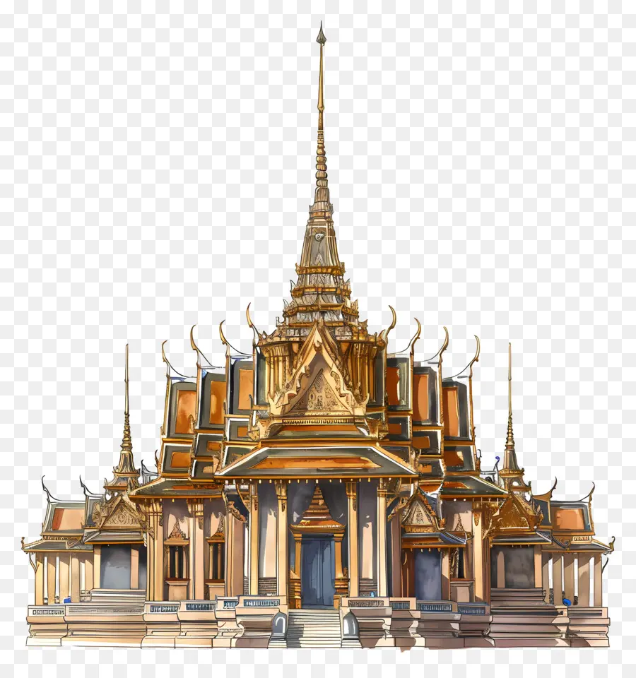 Grand Palais，Temple Thaïlandais Traditionnel PNG