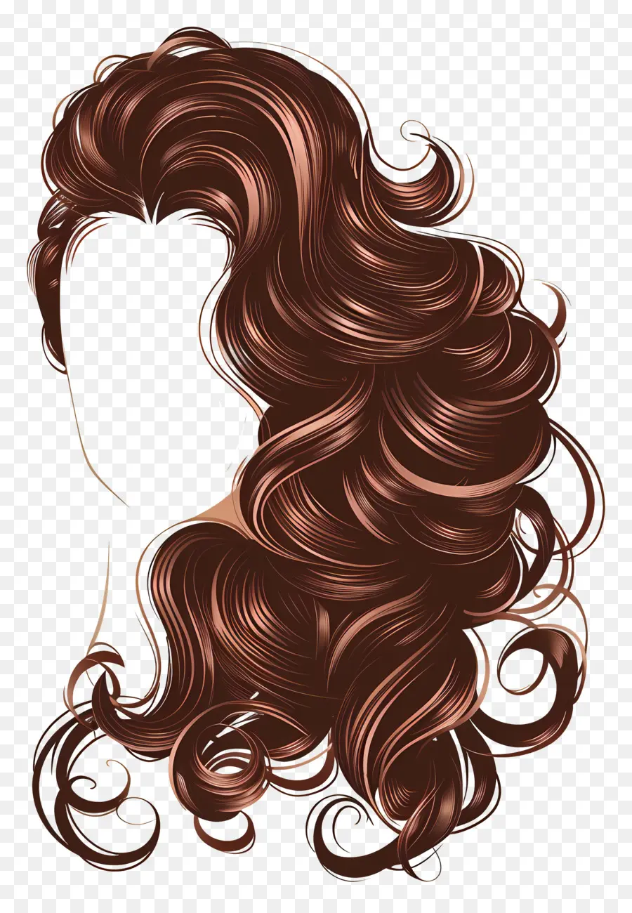 Style De Cheveux Bouclés Bruns，Les Cheveux Longs PNG