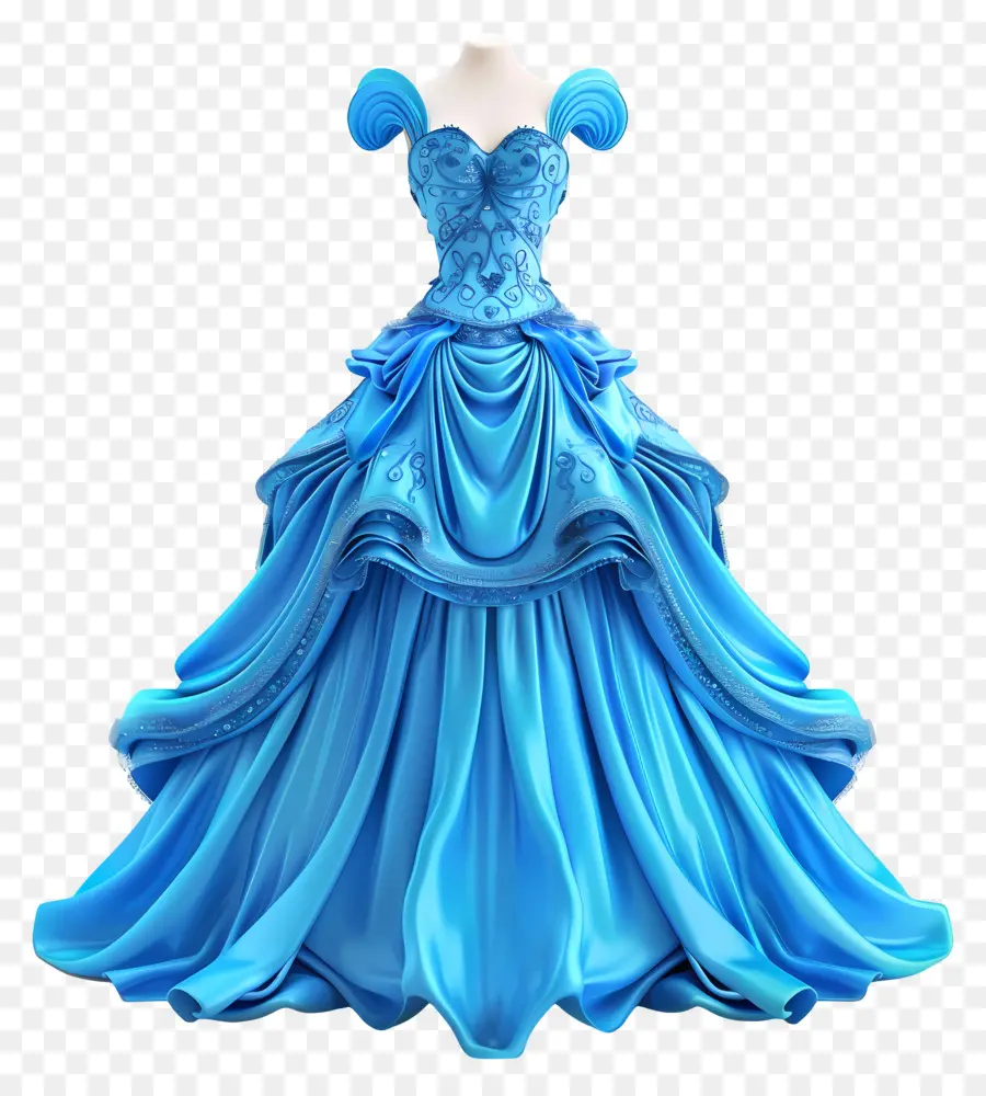 Robe De Bal，Robe Bleue PNG