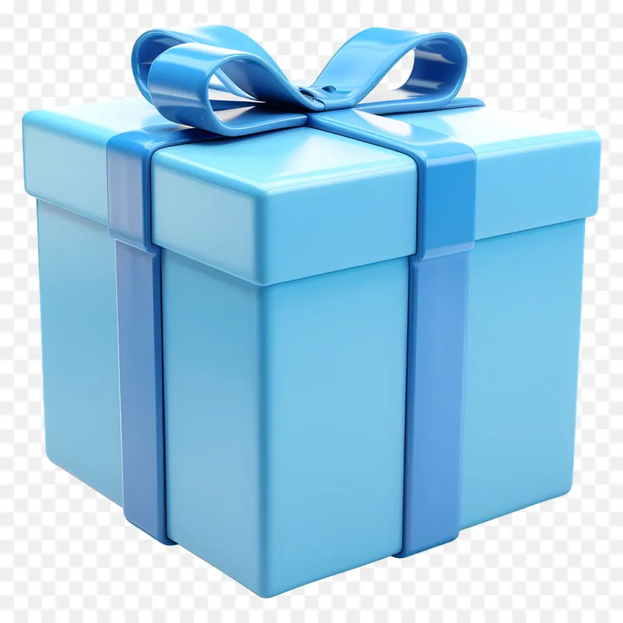 Bleu Boîte Cadeau，Présent PNG