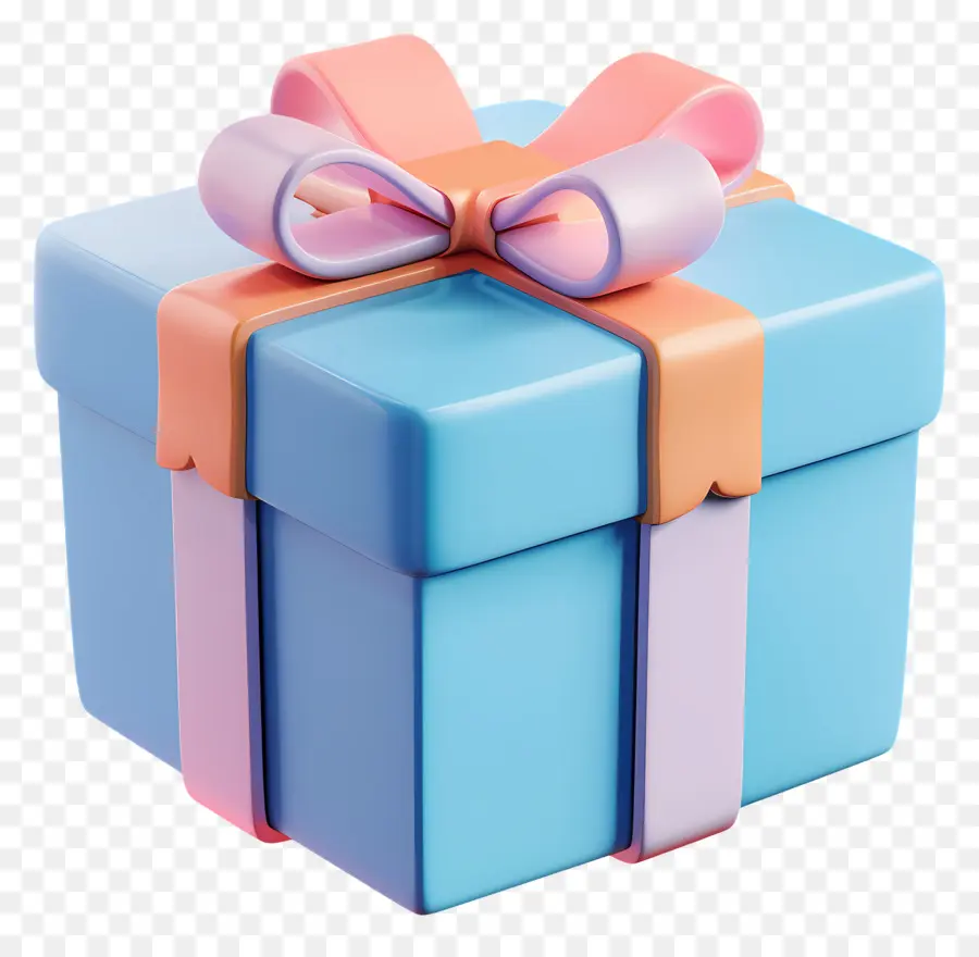 Bleu Boîte Cadeau，Cadeau PNG