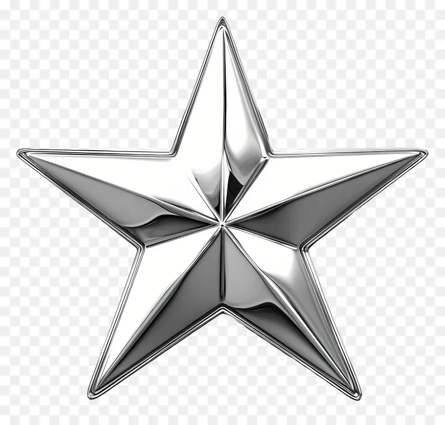 Silver Star，L'étoile Fivepointed PNG