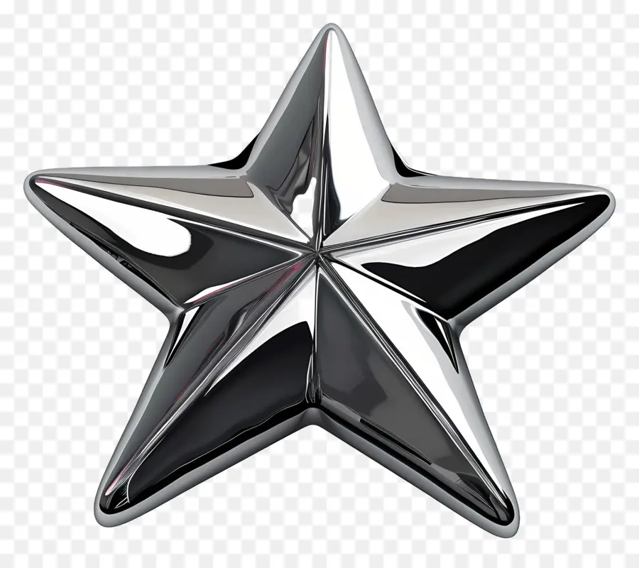Silver Star，Métallique PNG
