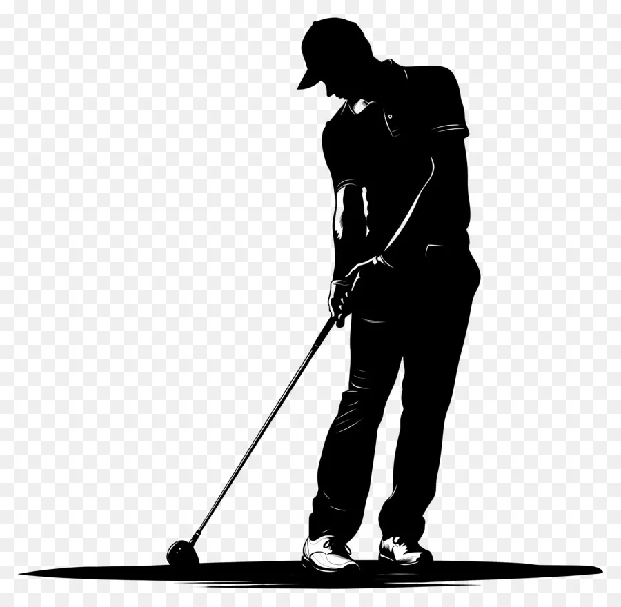 Golf Man Silhouette，Golf PNG