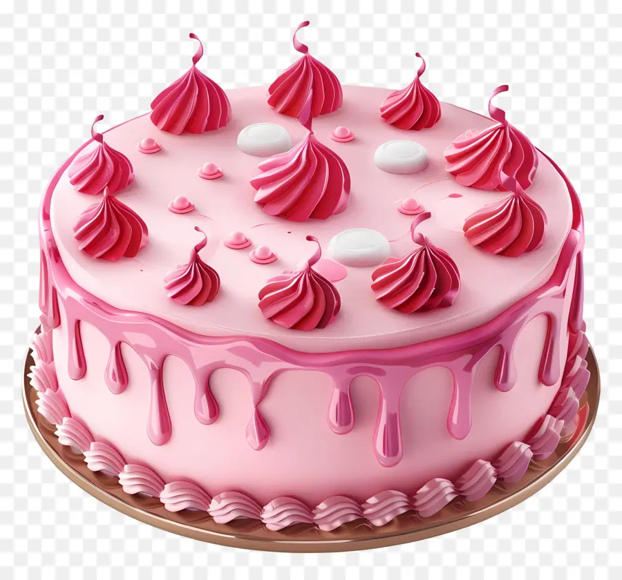Gateau Rose，Gâteau D'anniversaire PNG