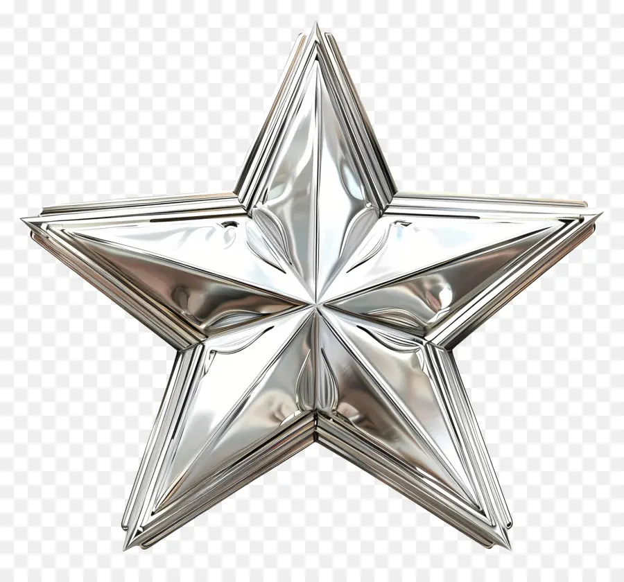 Silver Star，Conception Ornée PNG