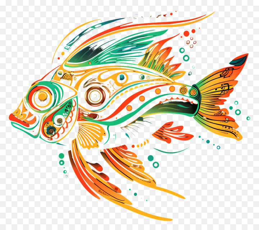 Dessin Au Trait，Poisson Artistique PNG