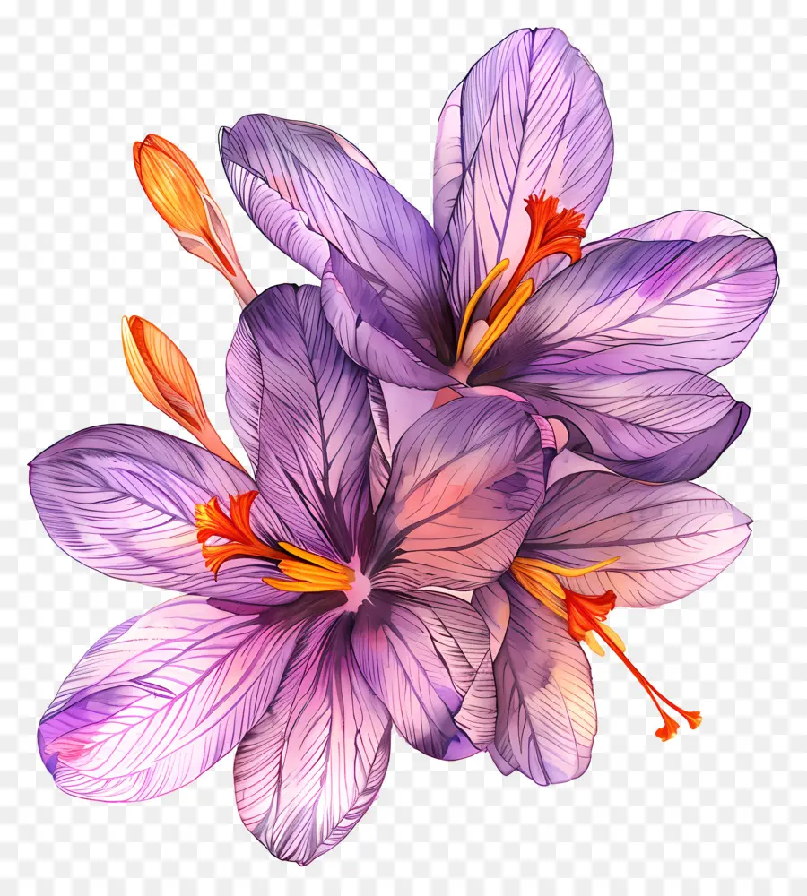 Safran Crocus，Fleur Pourpre PNG