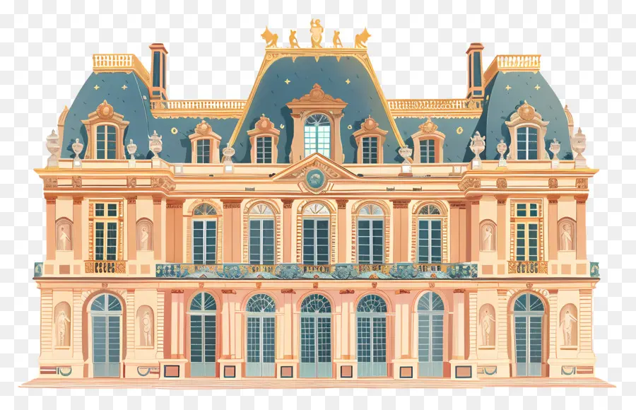Château De Versailles，Manoir Français PNG