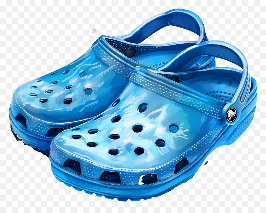 Crocs，Chaussures De Crocs Bleus PNG